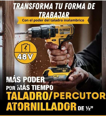 Taladro Inalámbrico +48V Doble bacteria Dewalt + MAS REGALO GRATIS