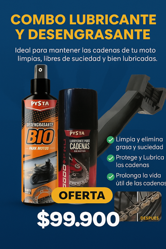 COMBO LUBRICANTE+DESENGRASANTE+ CEPILLO+ MAS REGALO GRATIS
