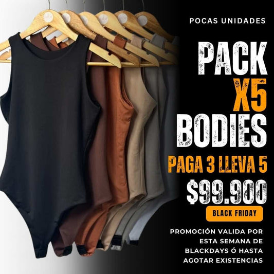 PACK X5 BODIES PAGA 3 LLEVA 5